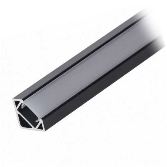 Profil LED CORNER 2m czarny kątowy bez klosza -zdjęcie numer 1