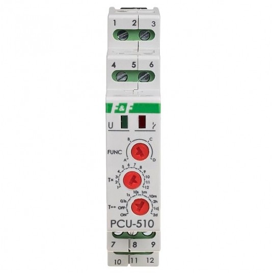 Przekaźnik czasowy PCU-510DUO 2P 8A 230V AC, 24V -zdjęcie numer 2
