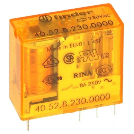 Przekaźnik miniaturowy 2P 2x8A 230VAC AgNi Finder -zdjęcie numer 1