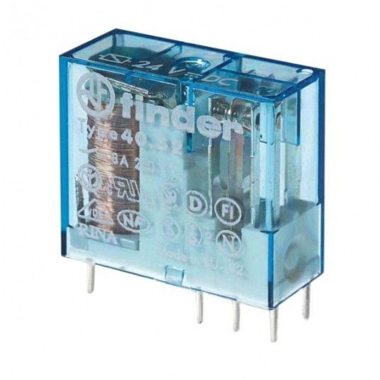 Przekaźnik miniaturowy 2P 2x8A 24VDC Finder -zdjęcie numer 1