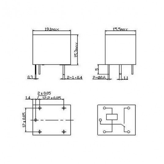 Przekaźnik SONGLE SRD-12VDC-SL-C 12V styki 250VAC -zdjęcie numer 2