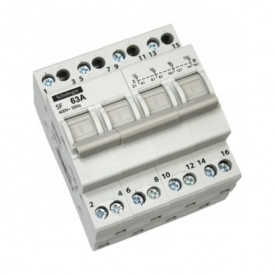 Przełącznik 4-biegunowy 63A I-0-II sieć-agregat -zdjęcie numer 1