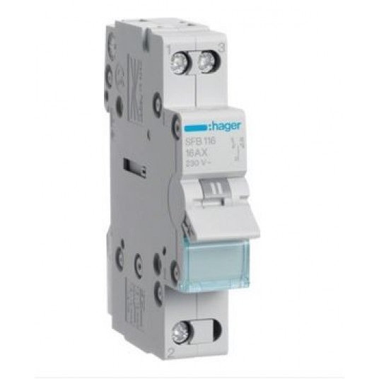 Przełącznik SFB116 16A 1P modułowy 1-0-2 Hager -zdjęcie numer 2