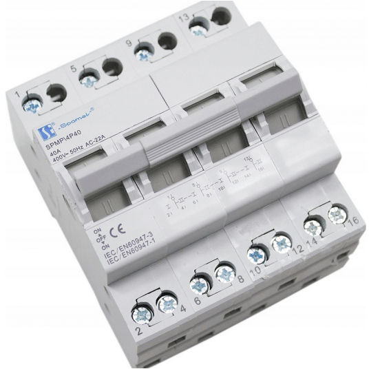 Przełącznik SPMP4P40 4P 40A1-0-2 sieć-agregat -zdjęcie numer 1