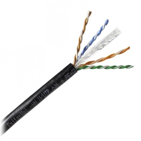 Przewód LAN UTP Emiter Net zewn. żel. kat.6 drut -zdjęcie numer 1