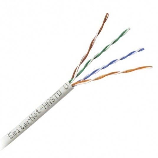 Przewód LAN UTP(U/UTP) Emiter Net kat.5e, drut -zdjęcie numer 1