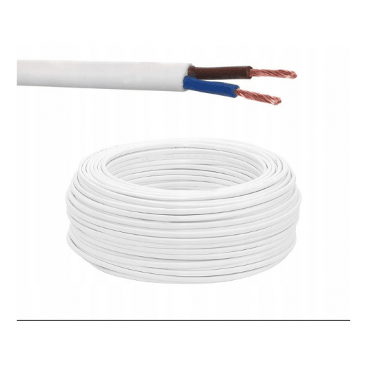 Przewód OMYp 2x0,5 300/500V biały płaski -zdjęcie numer 1