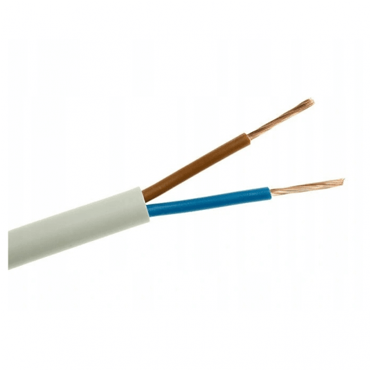 Przewód OMYp 2x0,75mm2 300/500V biały płaski -zdjęcie numer 1