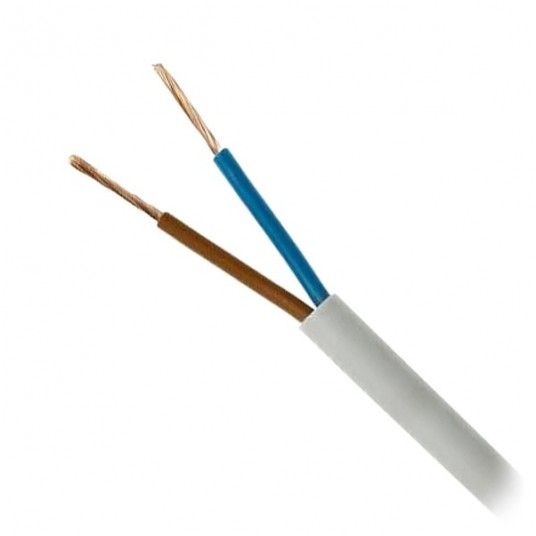 Przewód OWY H05VV-F 2G2,5 linka 2x2,5mm2 biały -zdjęcie numer 1