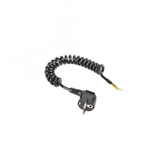 Przewód spiralny wt. kątowa 3x1,5 5m czarny -zdjęcie numer 1