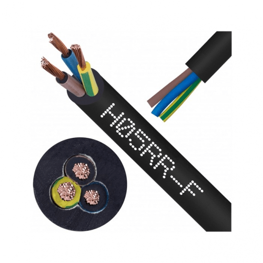 Przewód w izolacji gumowej (OW) H05RR-F 3G1,0 -zdjęcie numer 1