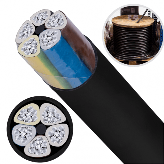 Przewód YAKY 5x70 /1kV ziemny czarny -zdjęcie numer 1