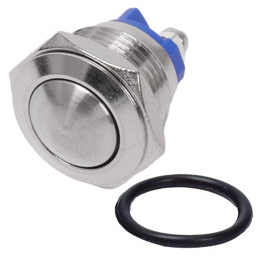 Przycisk chwilowy okrągły zwierny NO PBW-16BKS -zdjęcie numer 1