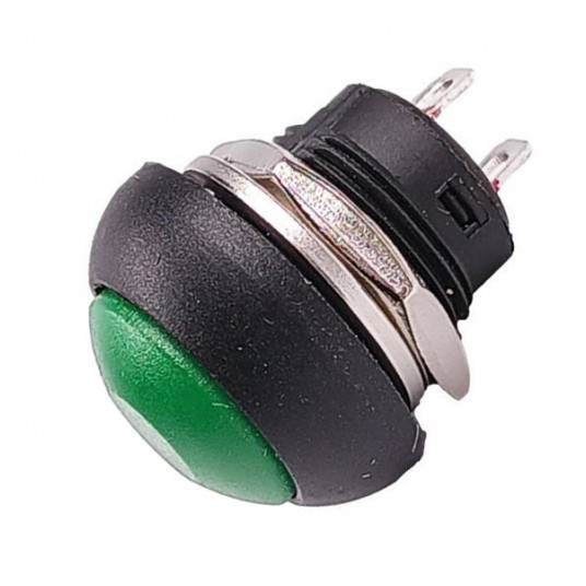 Przycisk chwilowy okrągły zwierny NO ziel. PBS-33B -zdjęcie numer 1