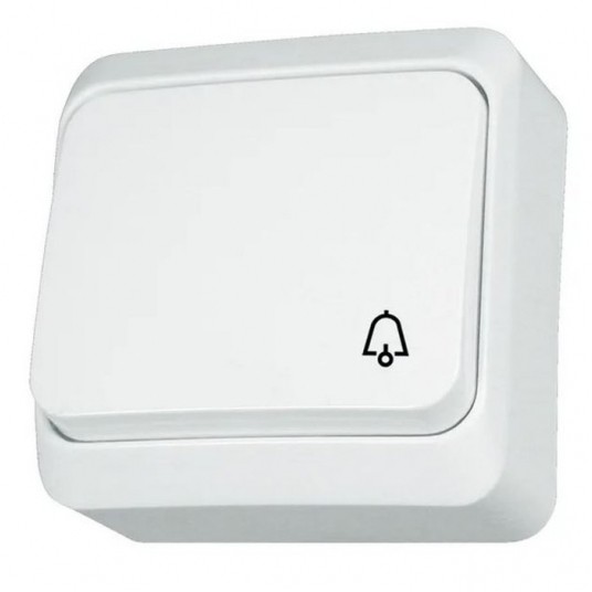 Przycisk dzwonek PRIMA Biały WNt-101P IP20 -zdjęcie numer 1
