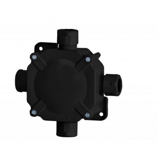 Puszka hermetyczna z zaciskami czarna 27P 5x6mm2 -zdjęcie numer 1