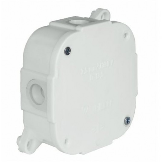 Puszka n/t IP44 4 wkręty z zaciskami biała -zdjęcie numer 1