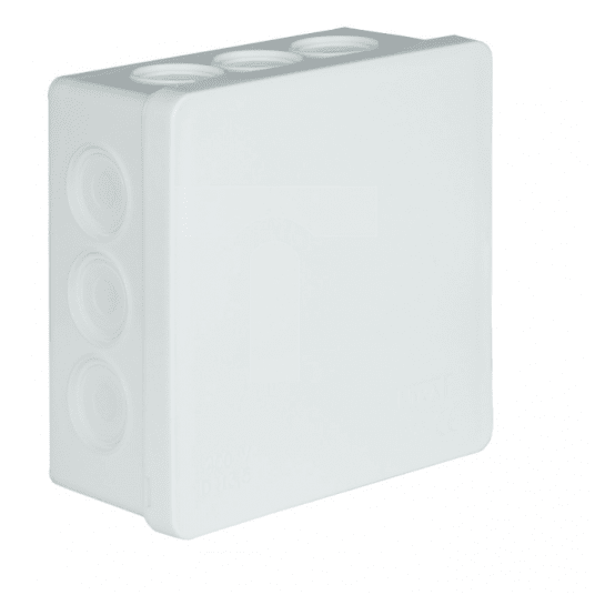 Puszka natynkowa hermetyczna 86x86x40mm IP55 biała -zdjęcie numer 1