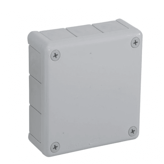 Puszka natynkowa hermetyczna 86x86x40mm IP55 szara -zdjęcie numer 1