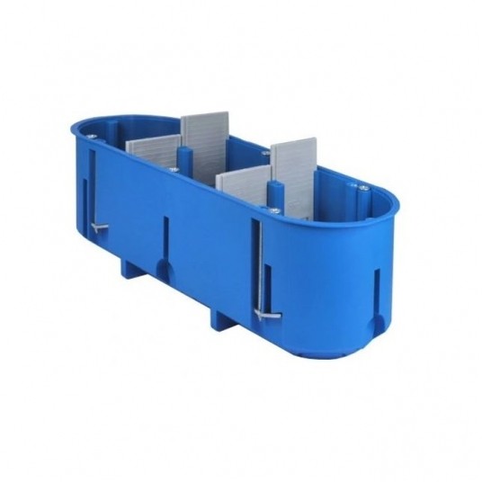 Puszka podtynkowa P3x60D regips głęboka niebieska -zdjęcie numer 1