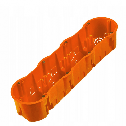 Puszka podtynkowa PK-60 poczwórna głęboka z wkr. -zdjęcie numer 1