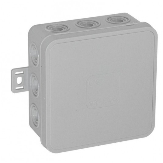 Puszka V7 100x100x41mm n/t IP54 12-wlot.klik szara -zdjęcie numer 1