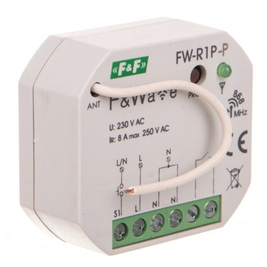 Radiowy pojed. przekaźnik bistabilny AC/DC FiWave -zdjęcie numer 1