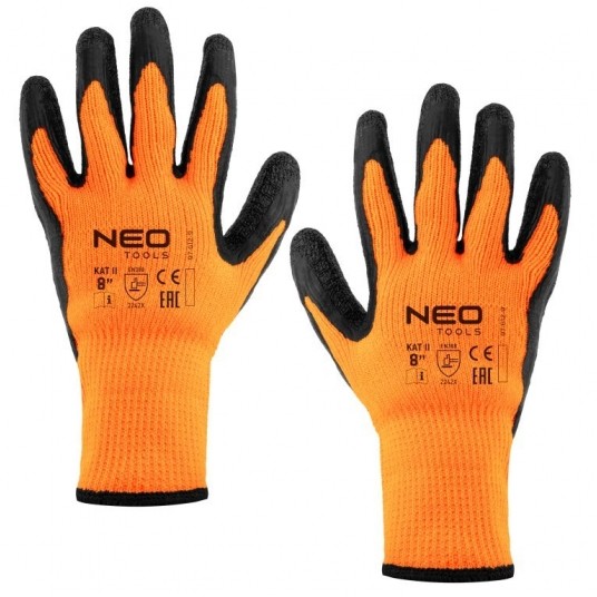 Rękawice robocze lateksowe ocieplane NEO 8 -zdjęcie numer 1