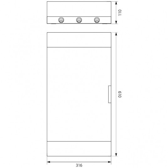 Rozdzielnica modułowa SRn-36/B 3x12 36 natynk IP40 -zdjęcie numer 4