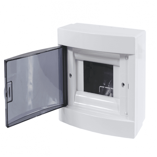 Rozdzielnica natynkowa 6M Szyna TH35 czarna IP30 -zdjęcie numer 1