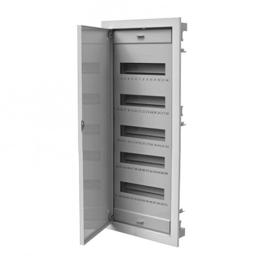 Rozdzielnica podtynkowa 5x12MOD z met.drzwiami -zdjęcie numer 1