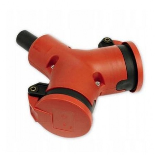 Rozgałęźnik elektrycz. podwójny herm.16A 230V IP44 -zdjęcie numer 1