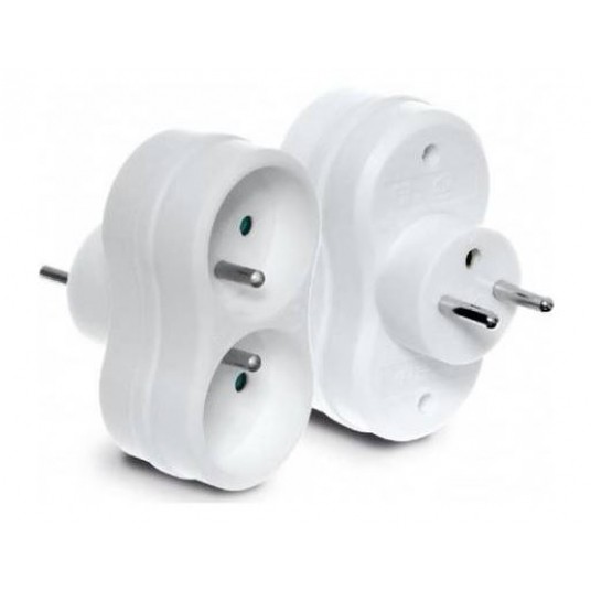 Rozgałęźnik elektryczny 2x2P+Z 16A 250V -zdjęcie numer 1