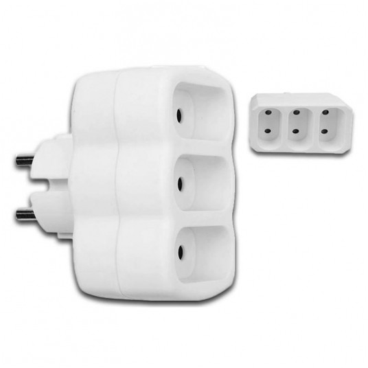 Rozgałęźnik elektryczny 3 gniazda b/uziemienia -zdjęcie numer 1