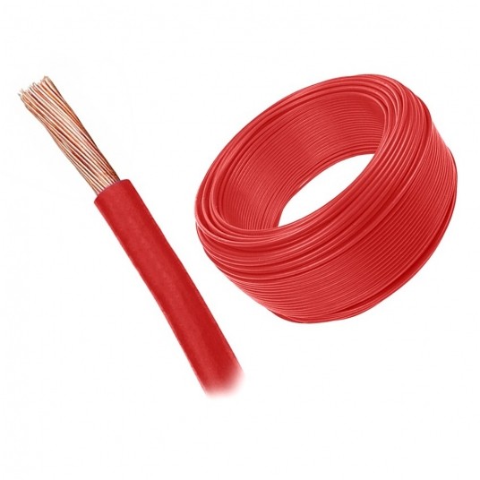 RS Przewód 2,5mm na wysokie temp. czerwony 1mb -zdjęcie numer 1