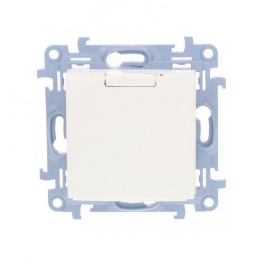 Simon 10 Gniazdo poj. SCHUKO białe 16A IP20 -zdjęcie numer 1