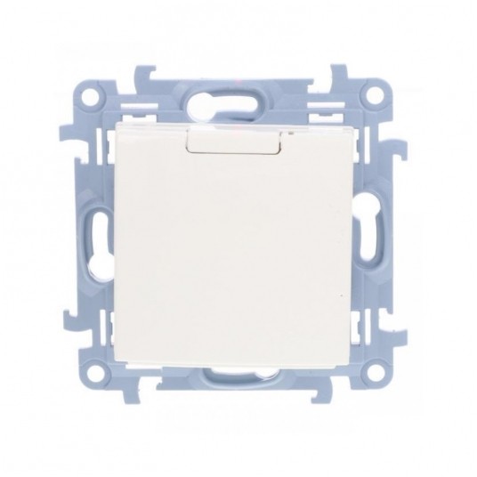 Simon 10 Gniazdo poj. uszcz. SCHUKO białe IP44 -zdjęcie numer 1