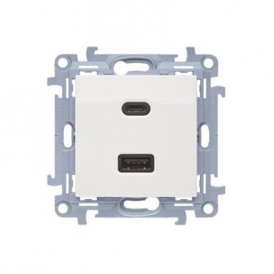 Simon 10 Ładowarka USB C+A (moduł), 30 W biały -zdjęcie numer 1