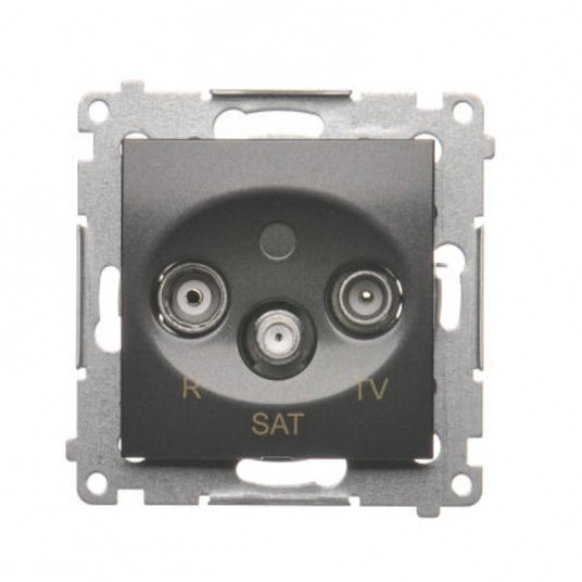 Simon 54 Gniazdo antenowe RD/TV/SAT końc. antracyt -zdjęcie numer 1