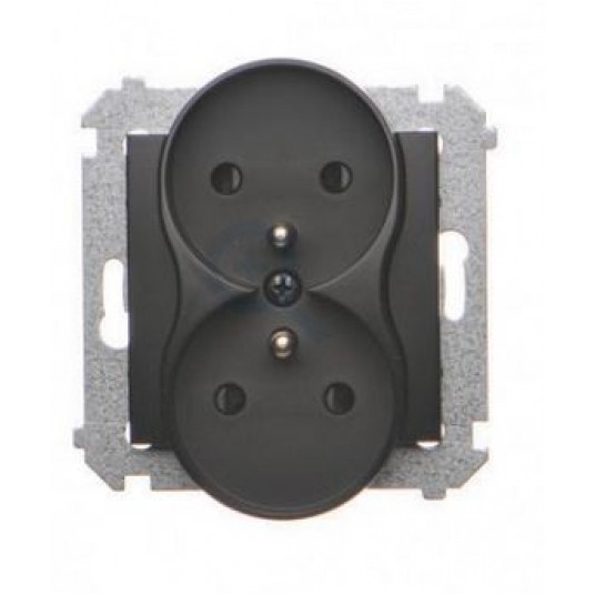 Simon 54 Nature Gniazdo wtyczkowe podwójne z uziem -zdjęcie numer 1