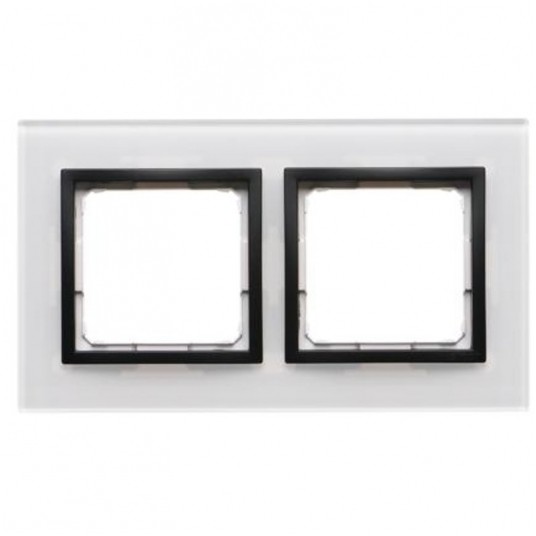 Simon 54 Nature Ramka 2-krotna szklana, Czarna Per -zdjęcie numer 1