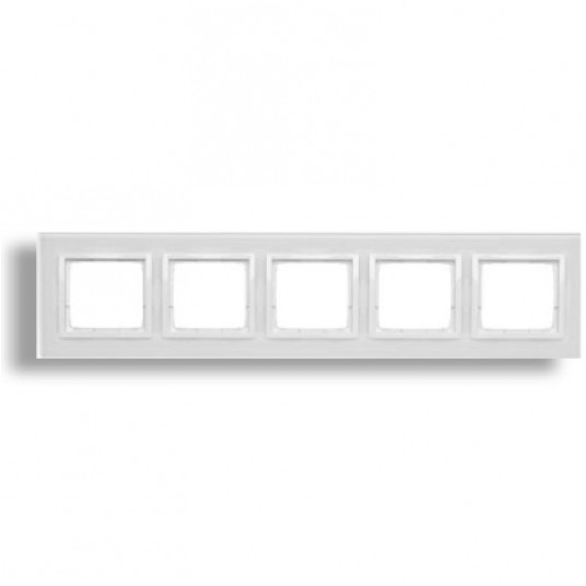 Simon 54 Nature Ramka 5-krotna szkło BIAŁA PERŁA -zdjęcie numer 1