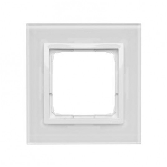 Simon 54 Nature Ramka poj. szkło BIAŁA PERŁA -zdjęcie numer 1