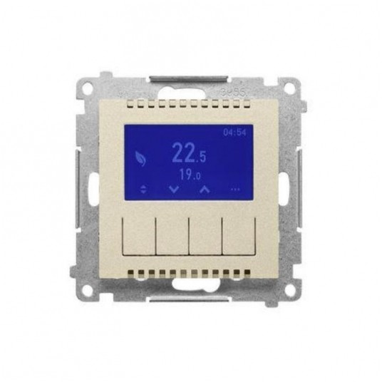 Simon 55 termostat programowalny Szampański mat -zdjęcie numer 1