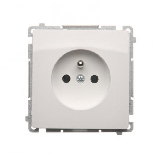 Simon Basic Gniazdo pojedyncze z/u białe -zdjęcie numer 1