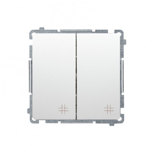 Simon Basic Łącznik krzyżowy podwójny biały -zdjęcie numer 1