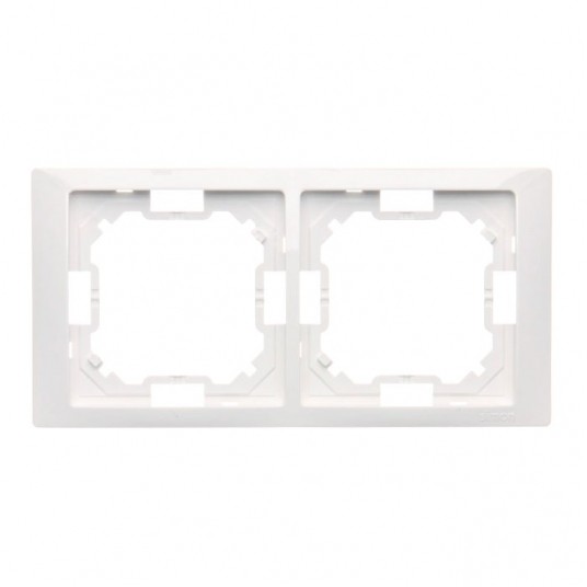 Simon Basic Neos Ramka podwójna biała -zdjęcie numer 1