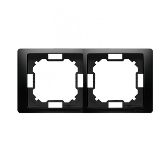 Simon Basic Neos Ramka podwójna czarna -zdjęcie numer 1