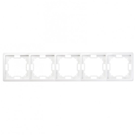 Simon Basic Standard Ramka pięciokrotn uniw. biała -zdjęcie numer 1