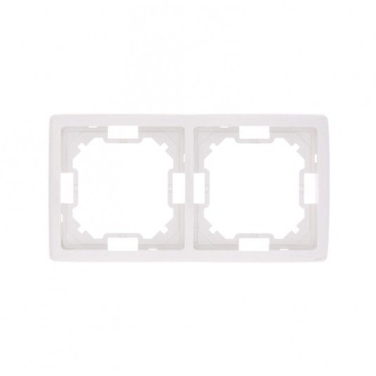 Simon Basic Standard Ramka podwójna uniw. biała -zdjęcie numer 1